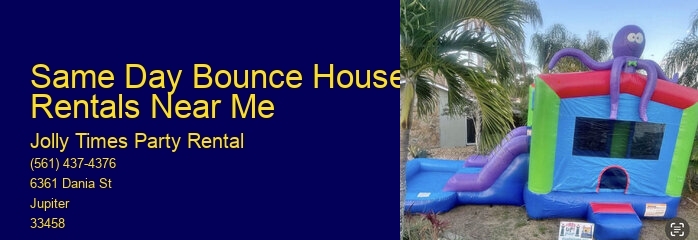 Same Day Bounce House Rentals Near Me